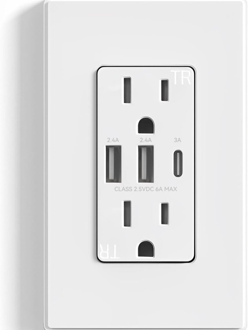 30W Wall Outlet with USB-C Port